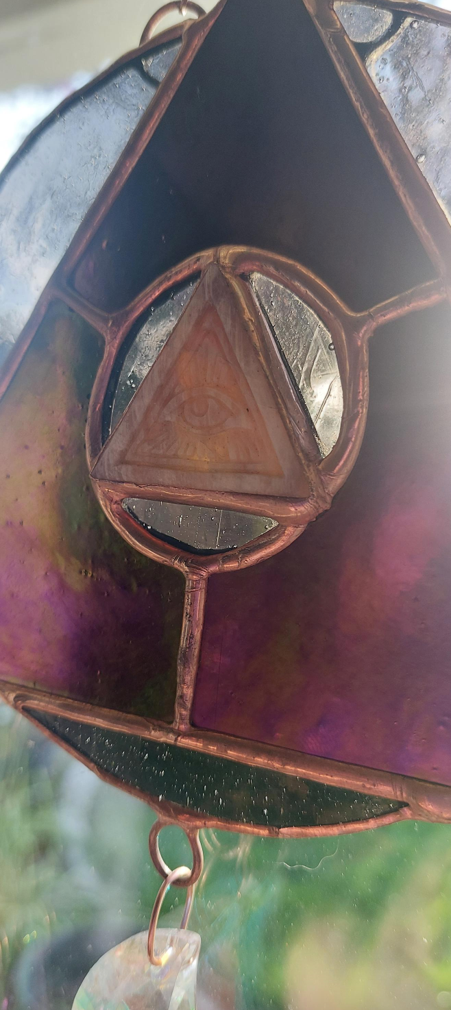 Moonstone Evil Eye Stained Glass