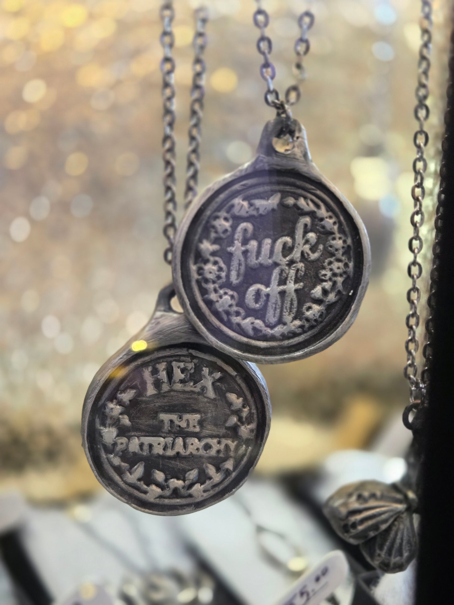 Made-To-Order Hex The Patriarchy Wax Stamp Pendant